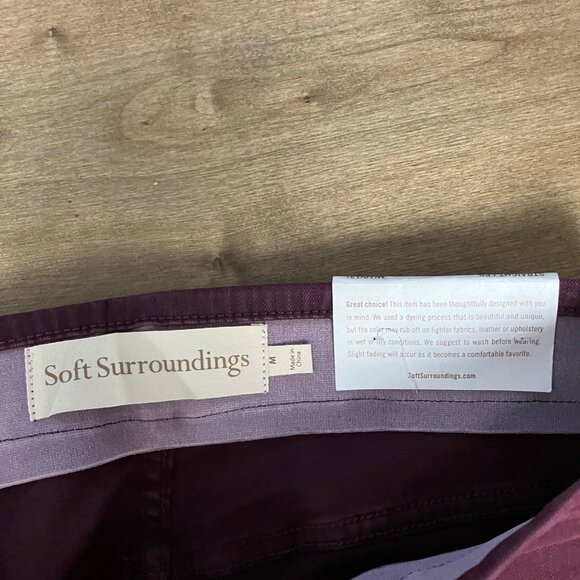 Soft Surroundings Women’s Size M Pants Straight Leg Full Length Purple NWT! - Picture 7 of 12